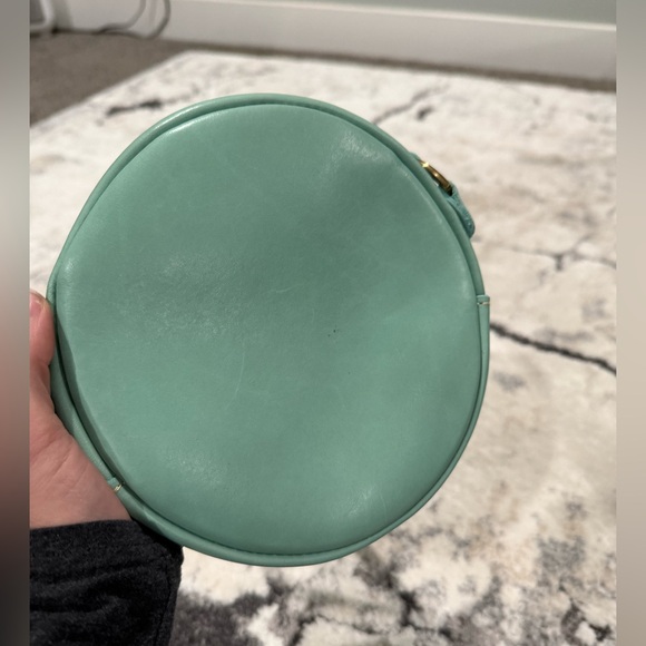 Portland leather goods small circle crossbody in mint - Picture 4 of 4